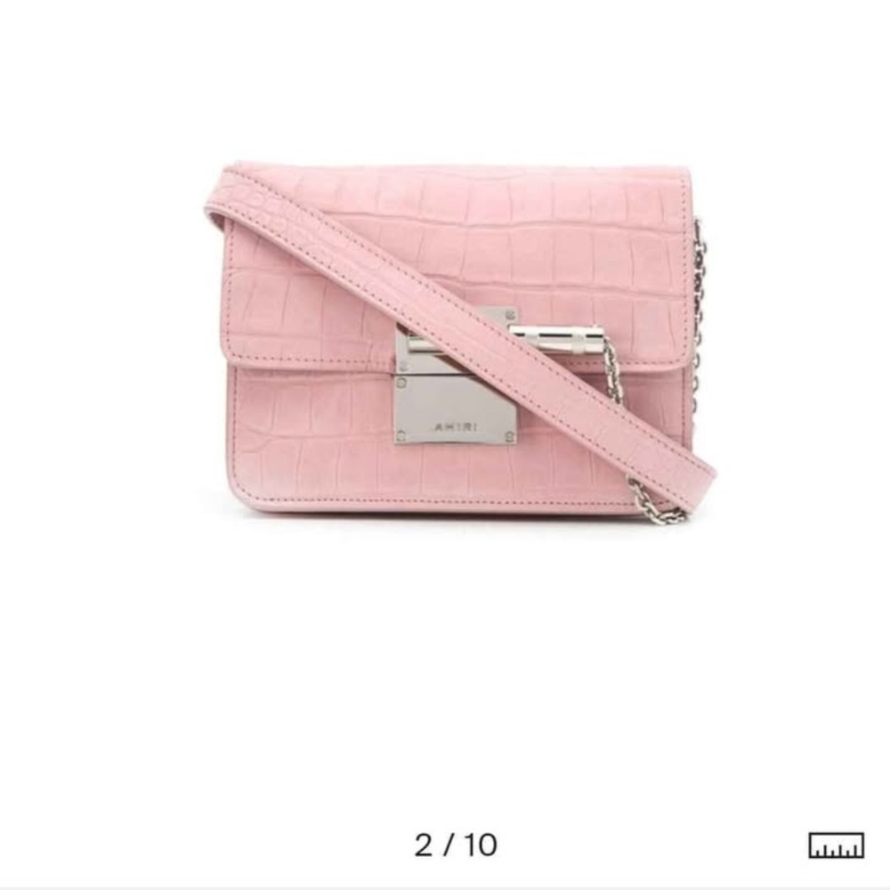 Amiri Pink Croc-Embossed Women's Bag
